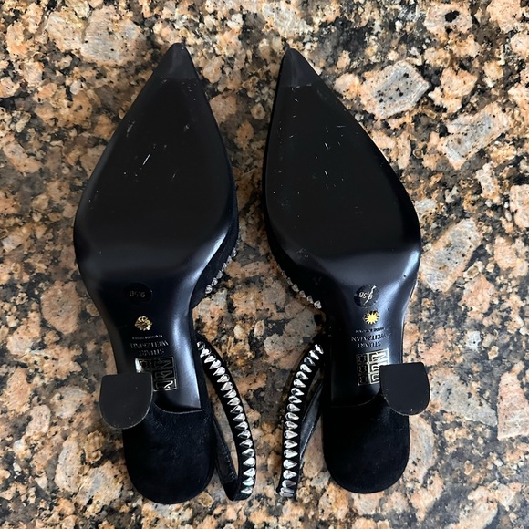 Stuart Weitzman Gemcut Xcurve 100 Slingback Pumps Women's 9.5B Black Pointed Toe - Picture 9 of 15